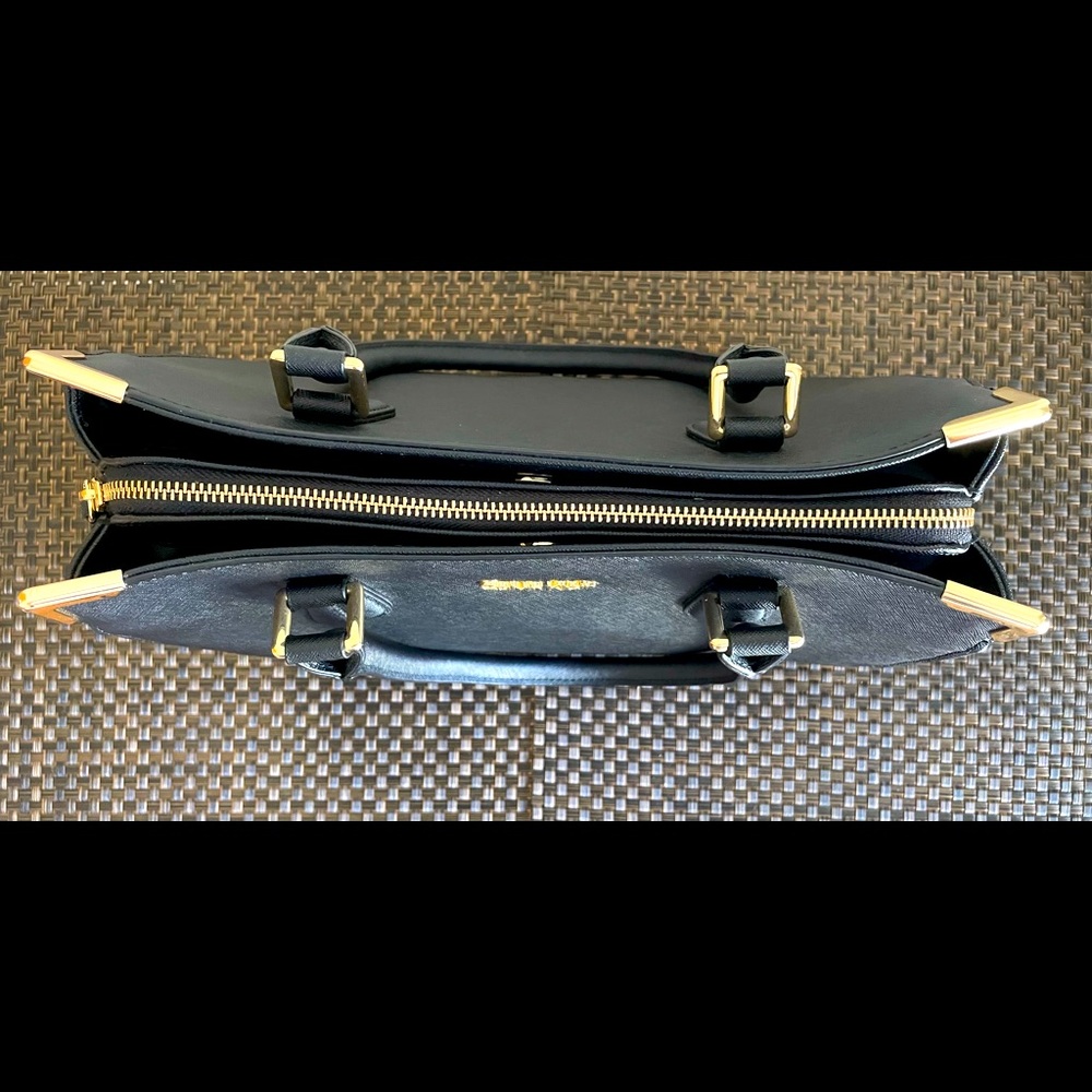 NWOT Calvin Klein Classic Gold Accented Satchel - Picture 11 of 16